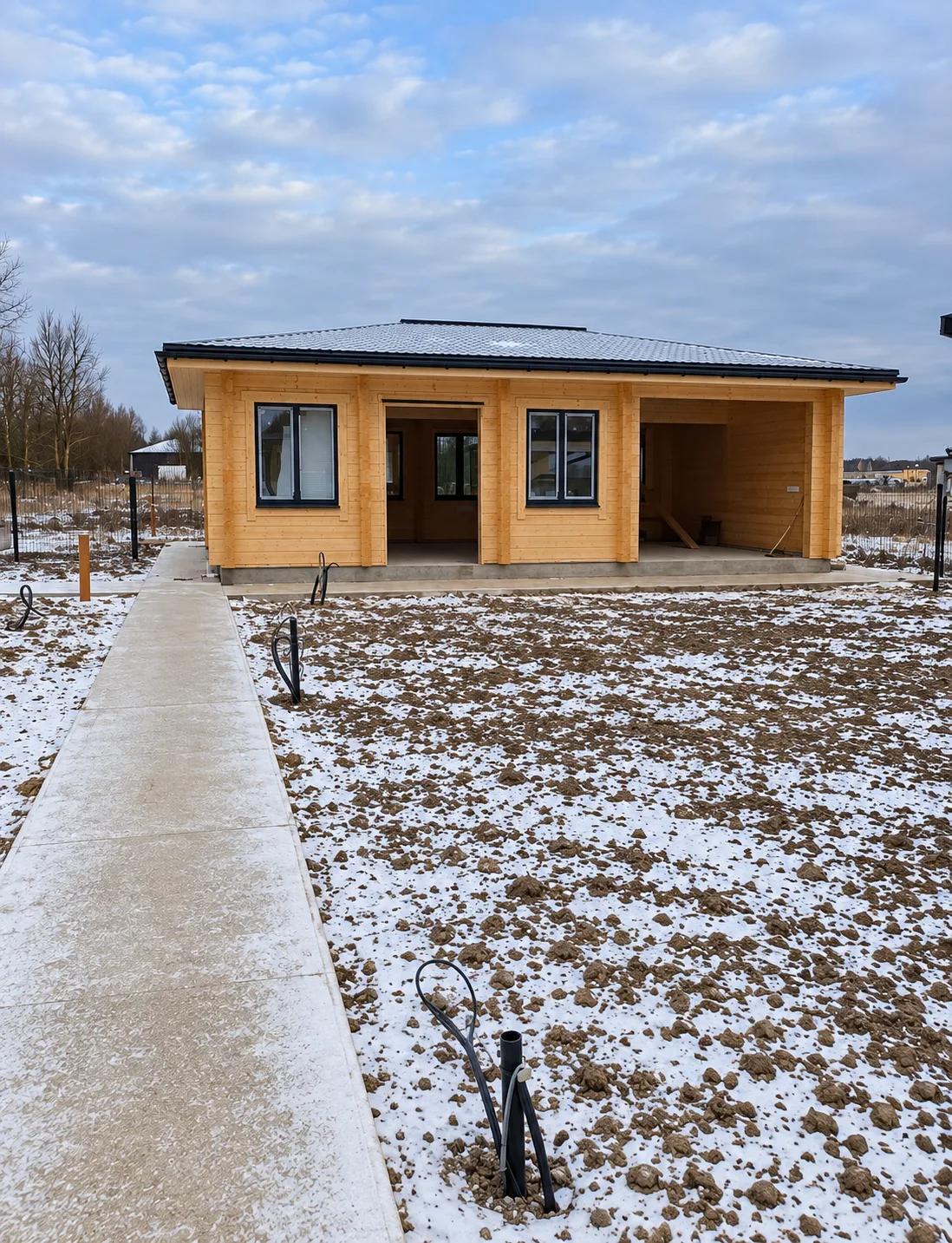 Беседка по индивидуальному проекту из клееного бруса в КП Bayside Residence