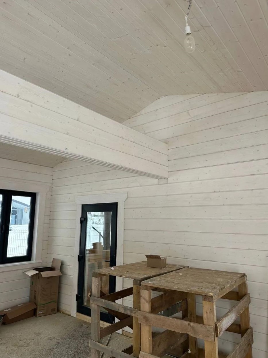 Беседка по индивидуальному проекту из клееного бруса в КП Bayside Residence