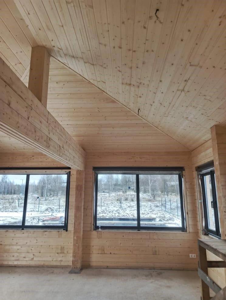 Беседка по индивидуальному проекту из клееного бруса в КП Bayside Residence
