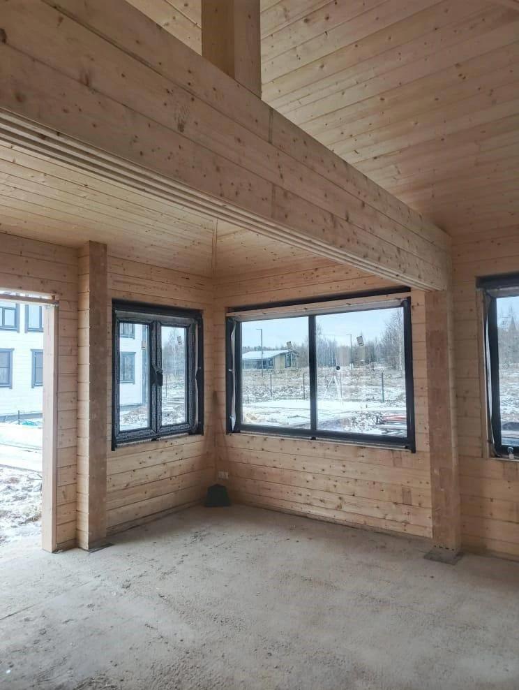 Беседка по индивидуальному проекту из клееного бруса в КП Bayside Residence