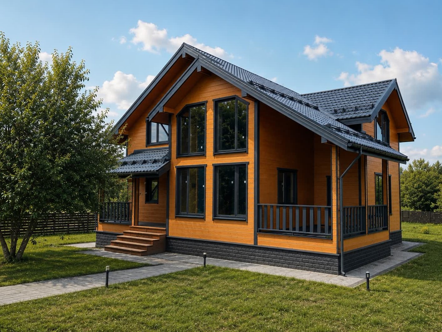 Каркасный жилой дом по проекту «Словения» в КП Bayside Residence